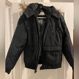 Juicy Couture Black Jacket with Artistic Lining